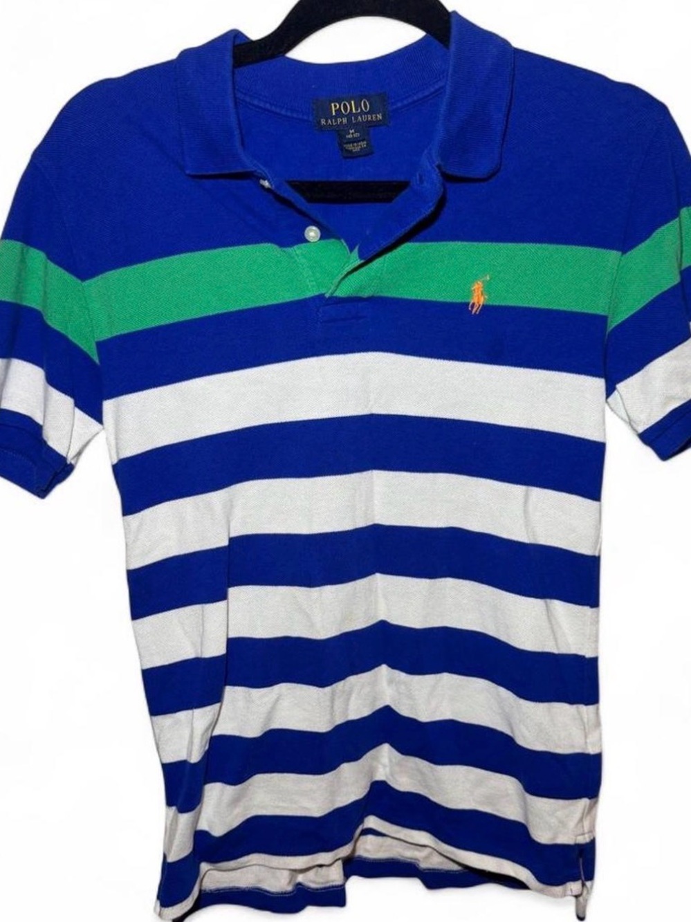 Polo by Ralph Lauren Blue, White & Green Striped Boy’s Polo